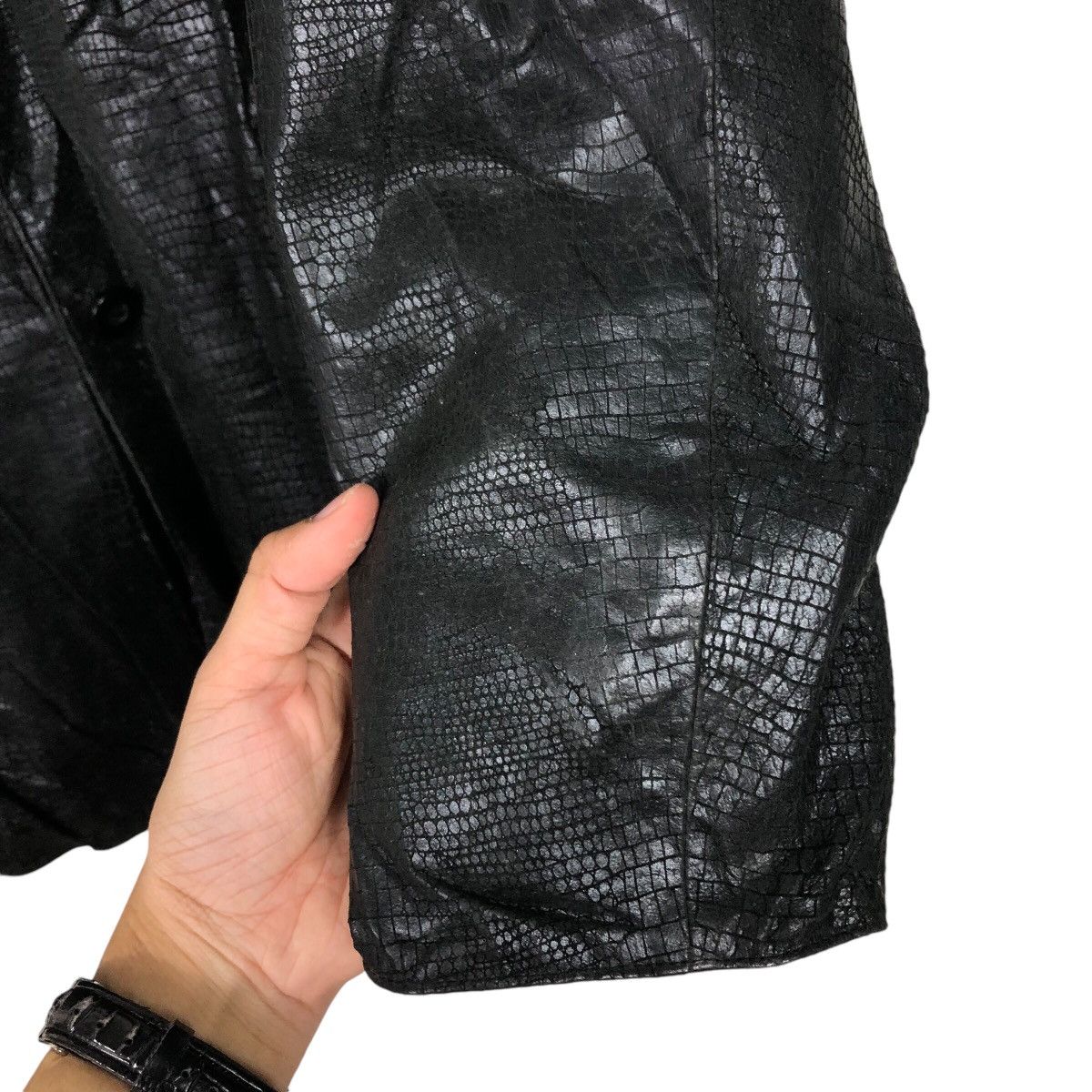 Japanese Brand 📌Vintage Biker Leather Jacket Captious Person Issey Miyake Size US L / EU 52-54 / 3 - 16 Thumbnail