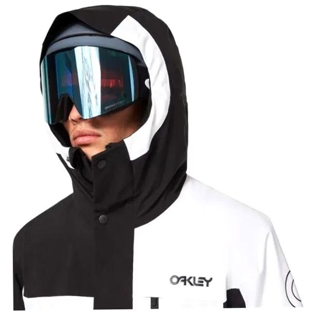 Oakley Oakley Mens Ski Jacket XL Black Geometric Logo Windbreaker Skiing Vintage? Size US XL / EU 56 / 4 - 4 Thumbnail