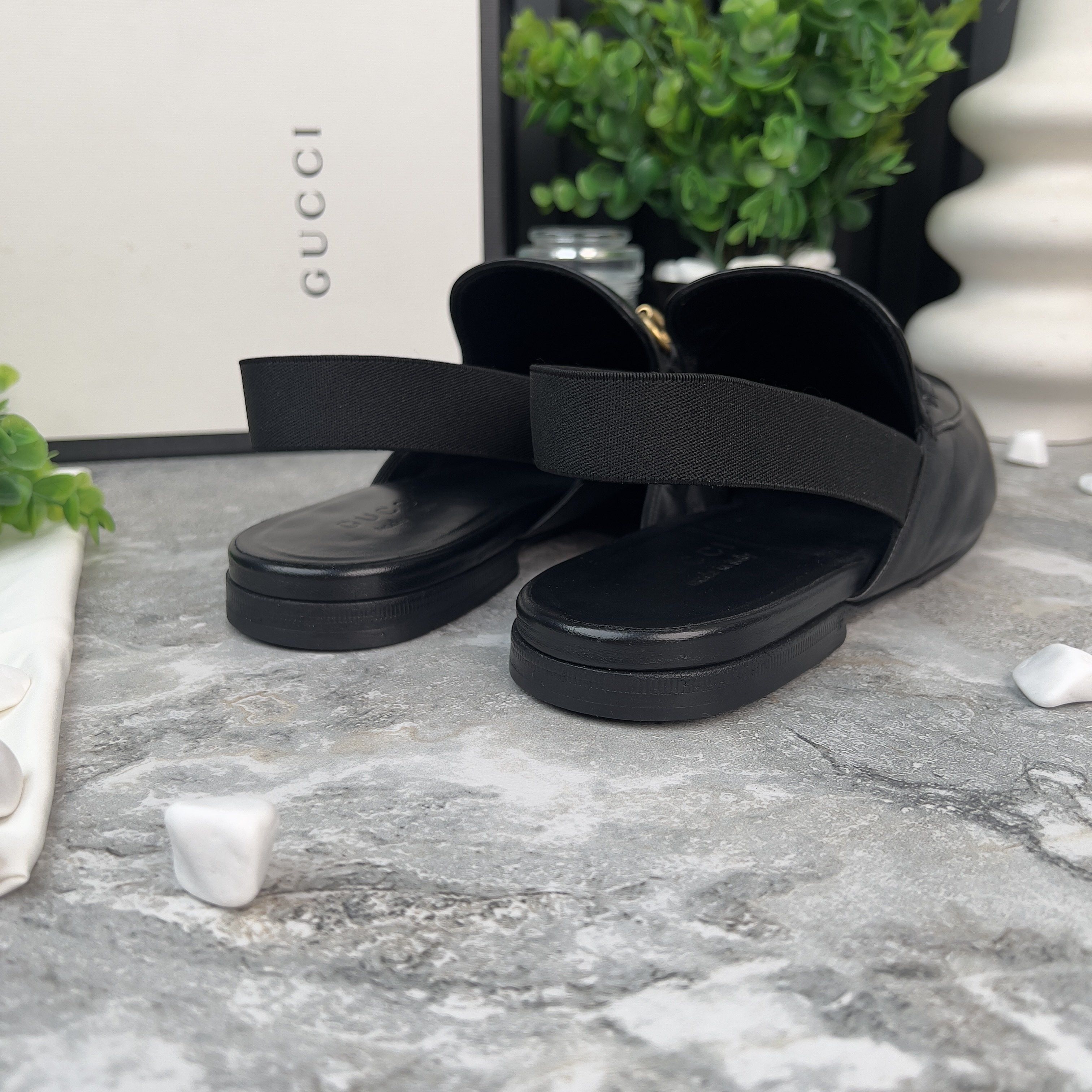 Gucci Princetown Horsebit Mule Slippers Slingback Black Leather Size US 8.5 / EU 41-42 - 7 Thumbnail