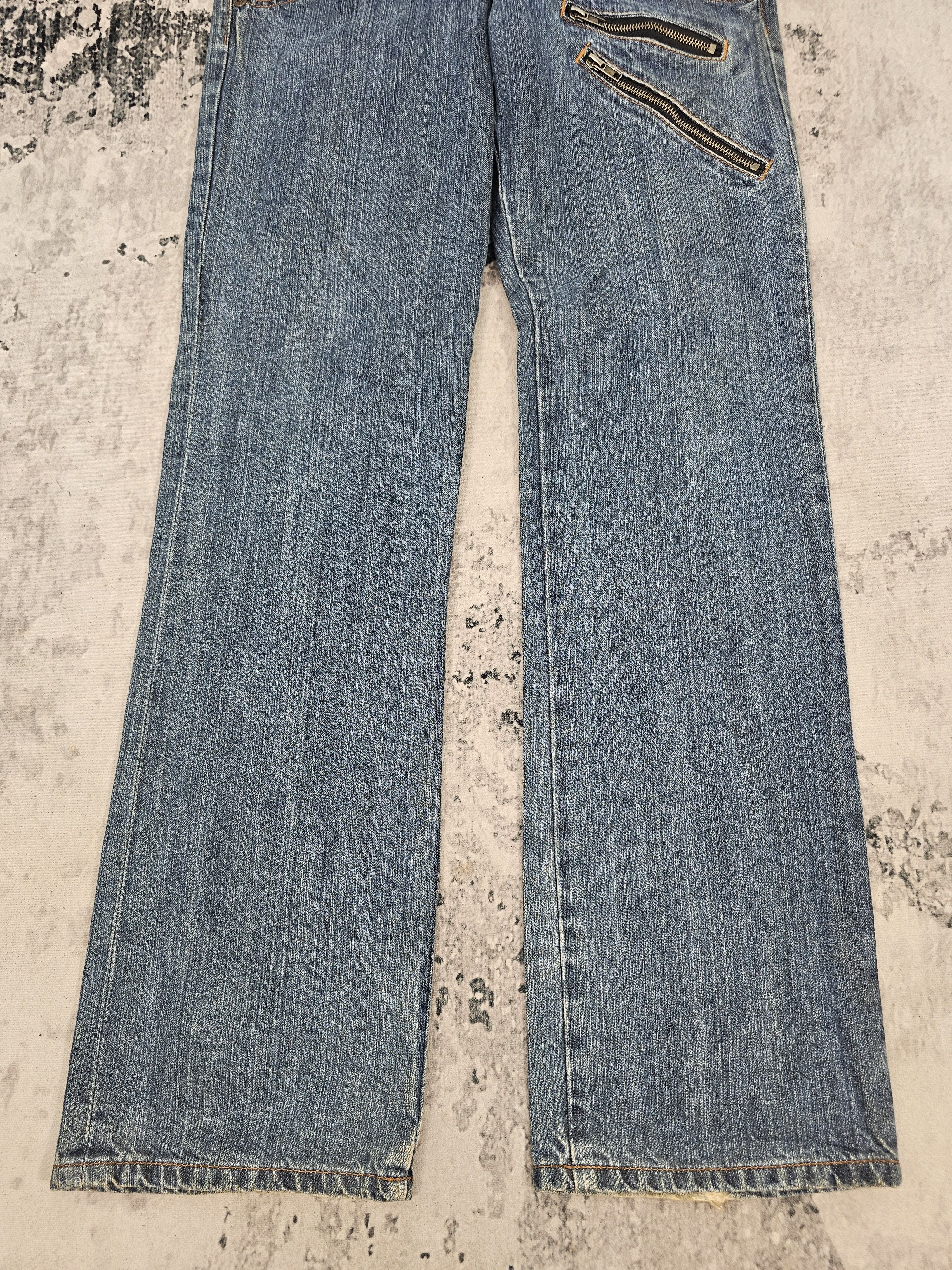 Japanese Brand JAPANESE BRAND Double Waist Punk Design Hickory Jeans JB0248 Size US 32 / EU 48 - 3 Thumbnail