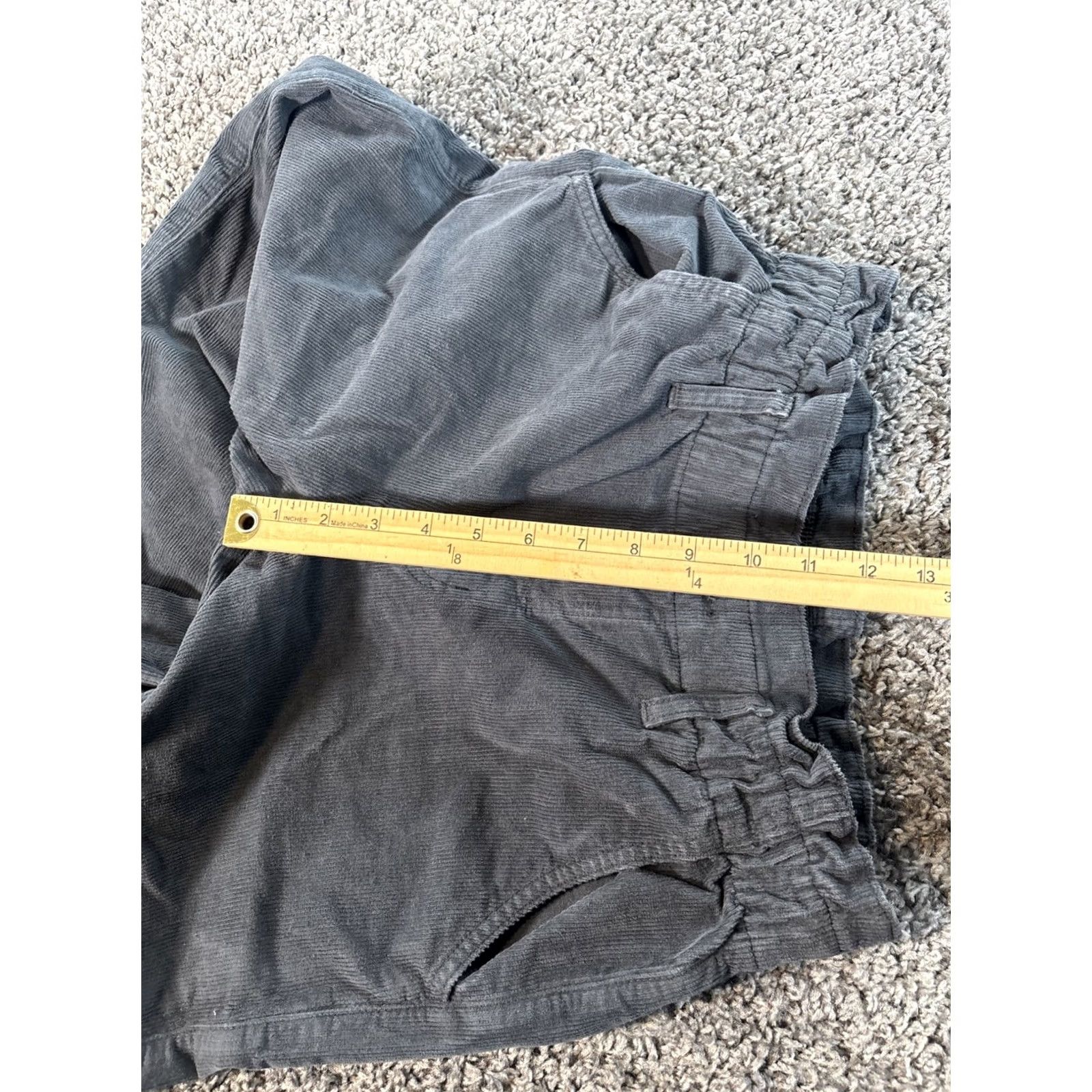 American Eagle Outfitters American Eagle Outfitters Pants Women 4 Short Blue Corduroy Barrel Leg High Rise Paper Bag Ankle Pocket Ruffle Size 28" / US 6 / IT 42 - 5 Thumbnail