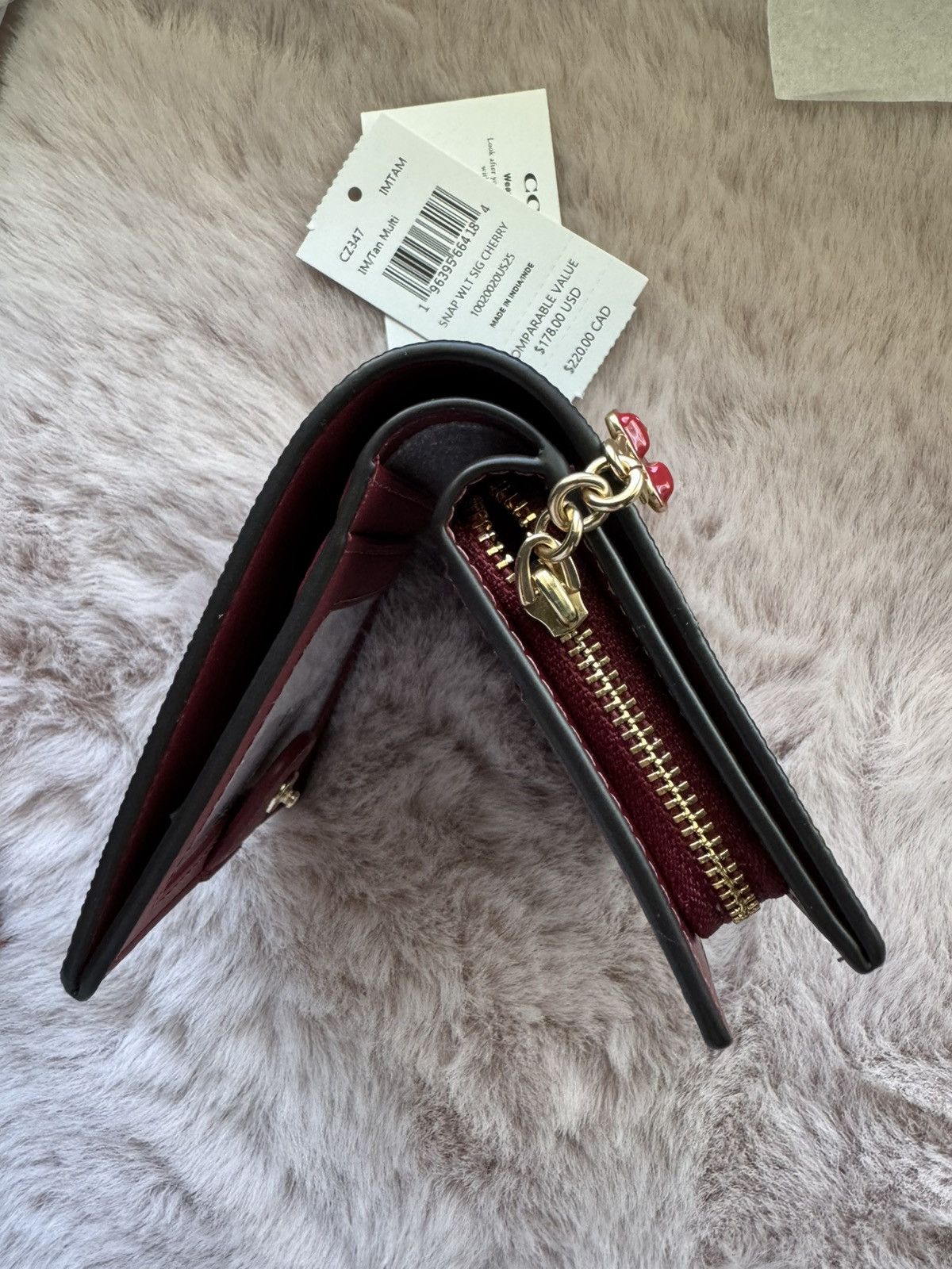 Coach Coach snap wallet with cherry print Size ONE SIZE - 11 Thumbnail