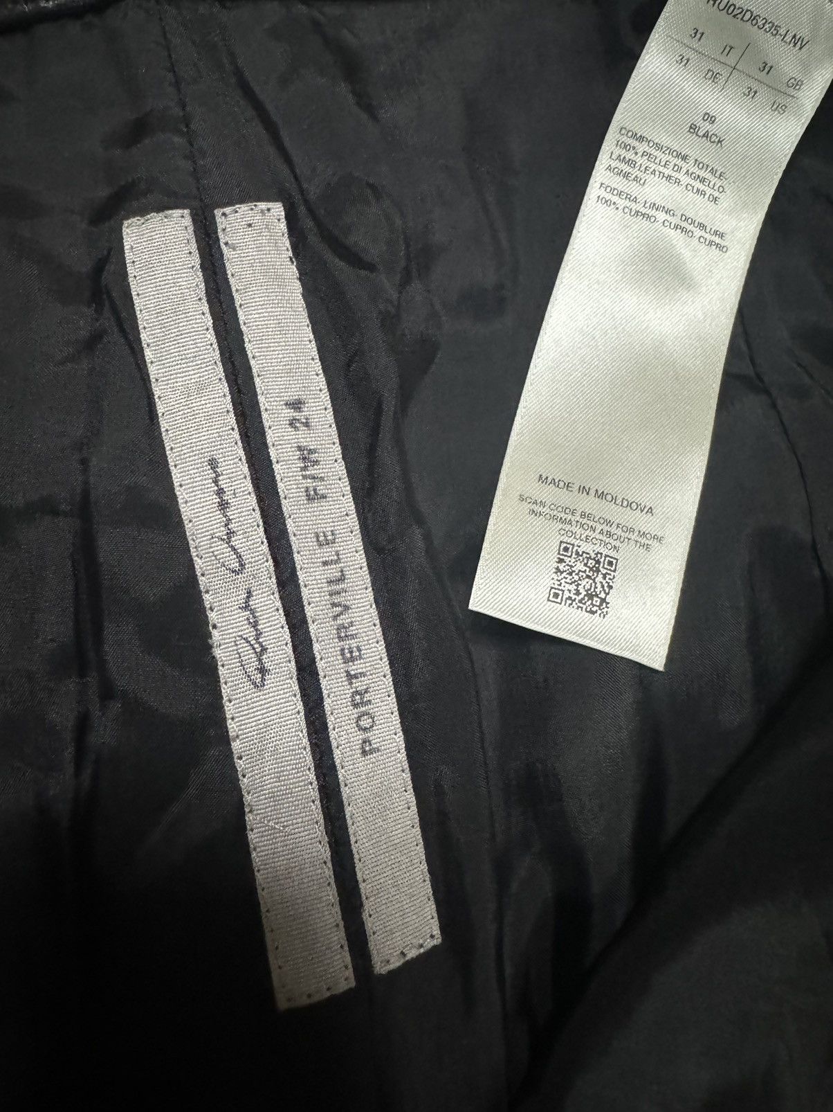 Rick Owens RICK OWENS Black Porterville Bolan Leather Trousers Pants Size US 31 - 6 Thumbnail