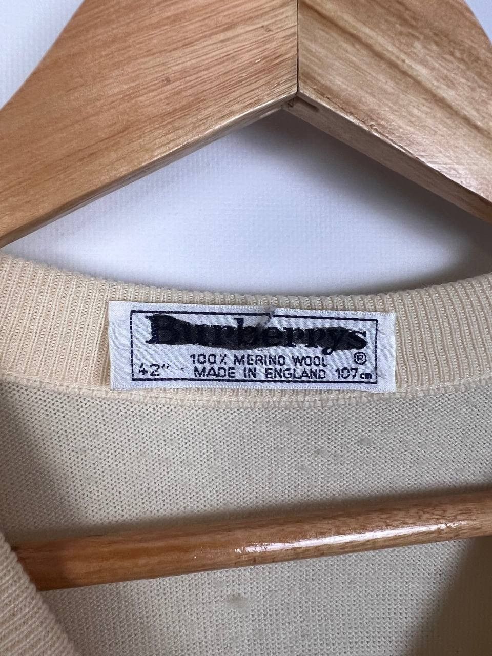 Burberry × Vintage Vintage Burberry merino wool sweater knit Size US L / EU 52-54 / 3 - 5 Thumbnail