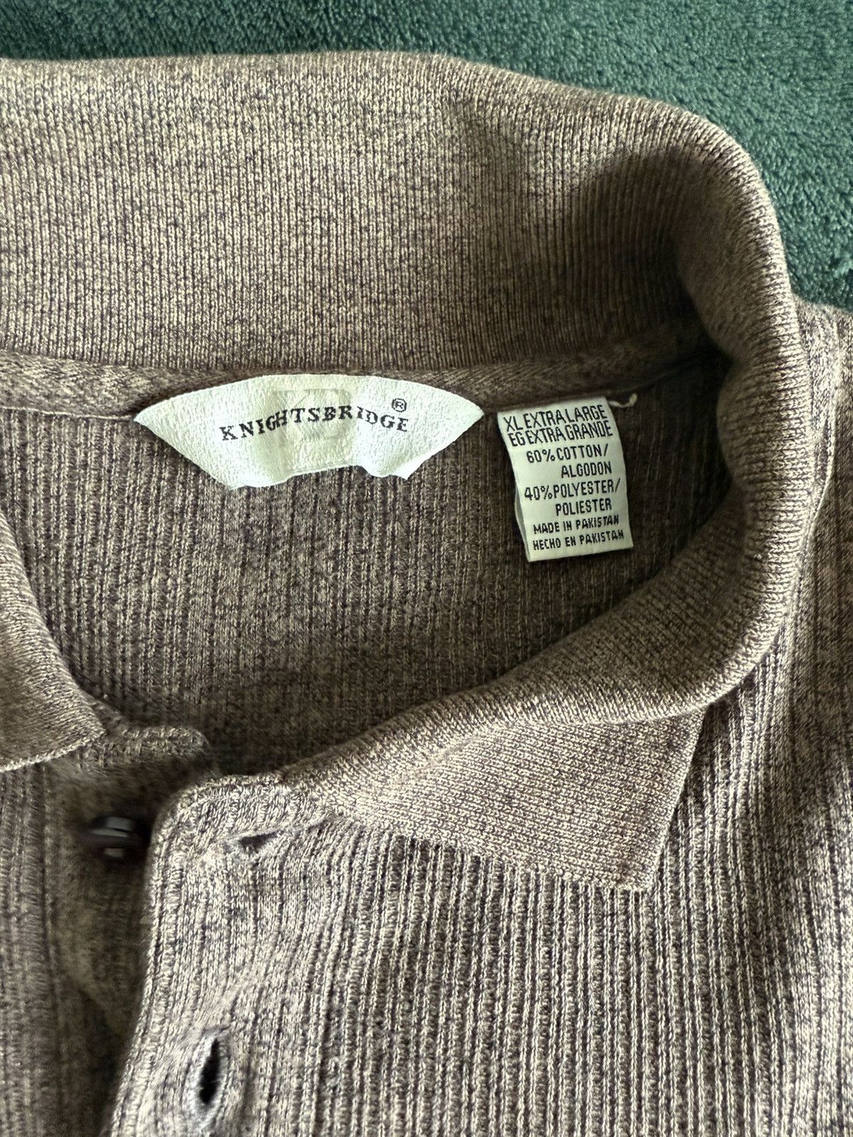 Knightsbridge Long Sleeve Polo (Brown) Size US XL / EU 56 / 4 - 3 Thumbnail