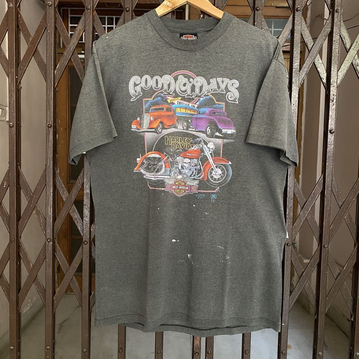 Harley Davidson Vintage Harley Davidson 1998 Good Ol’ Days 3D Emblem T shirt Size US XL / EU 56 / 4 - 1 Thumbnail