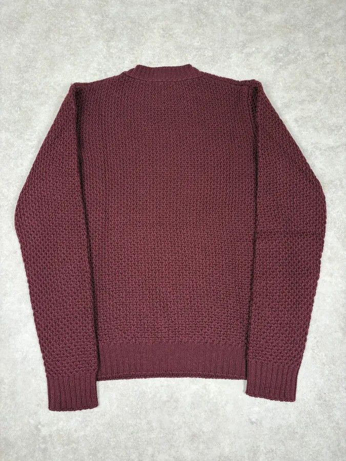 Prada AW2018 Prada Bordeaux Minimalist Waffled Sweater Size US M / EU 48-50 / 2 - 6 Thumbnail