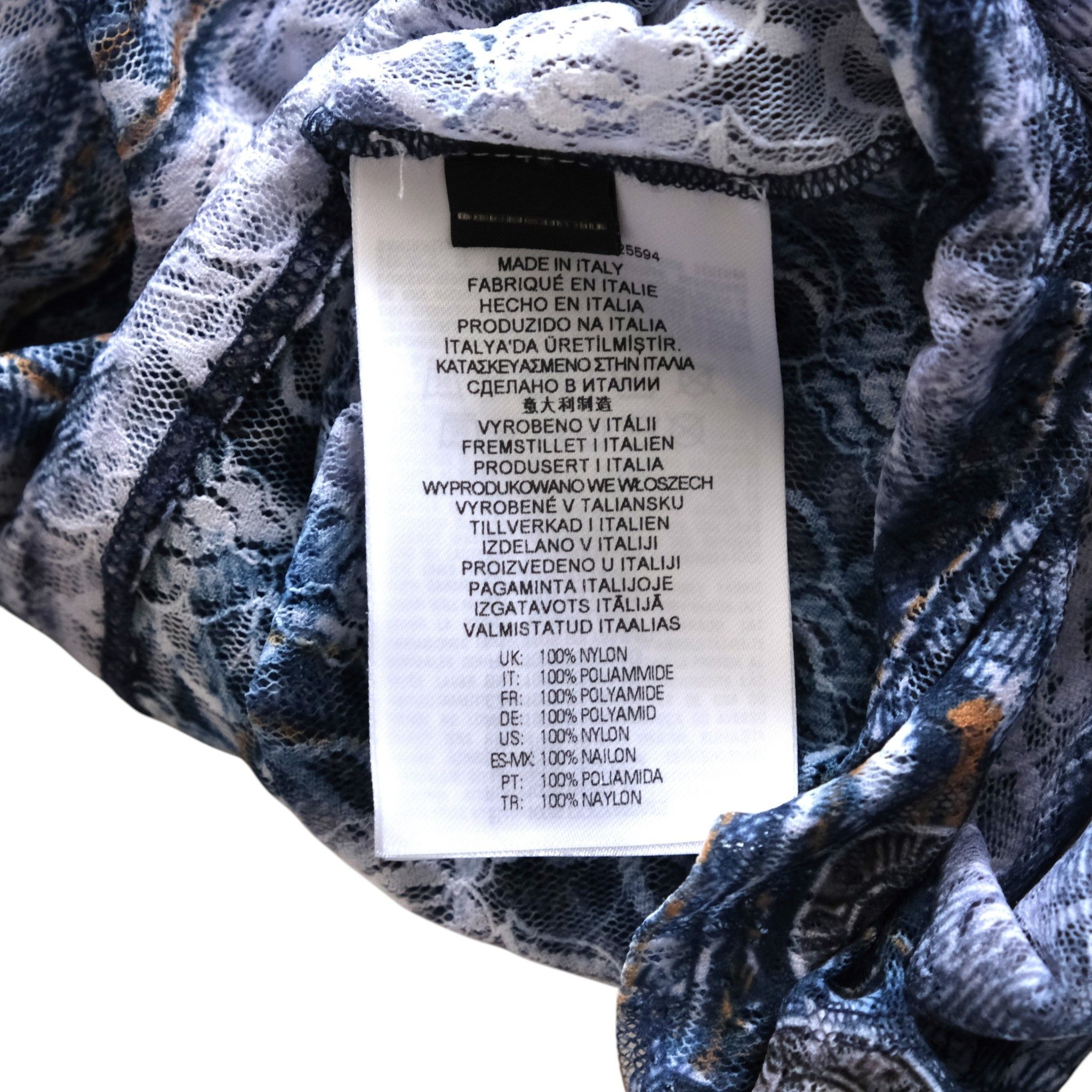 Diesel Trompe-l'œil See Through Lace Denim Jacket Top Size L / US 10 / IT 46 - 6 Thumbnail