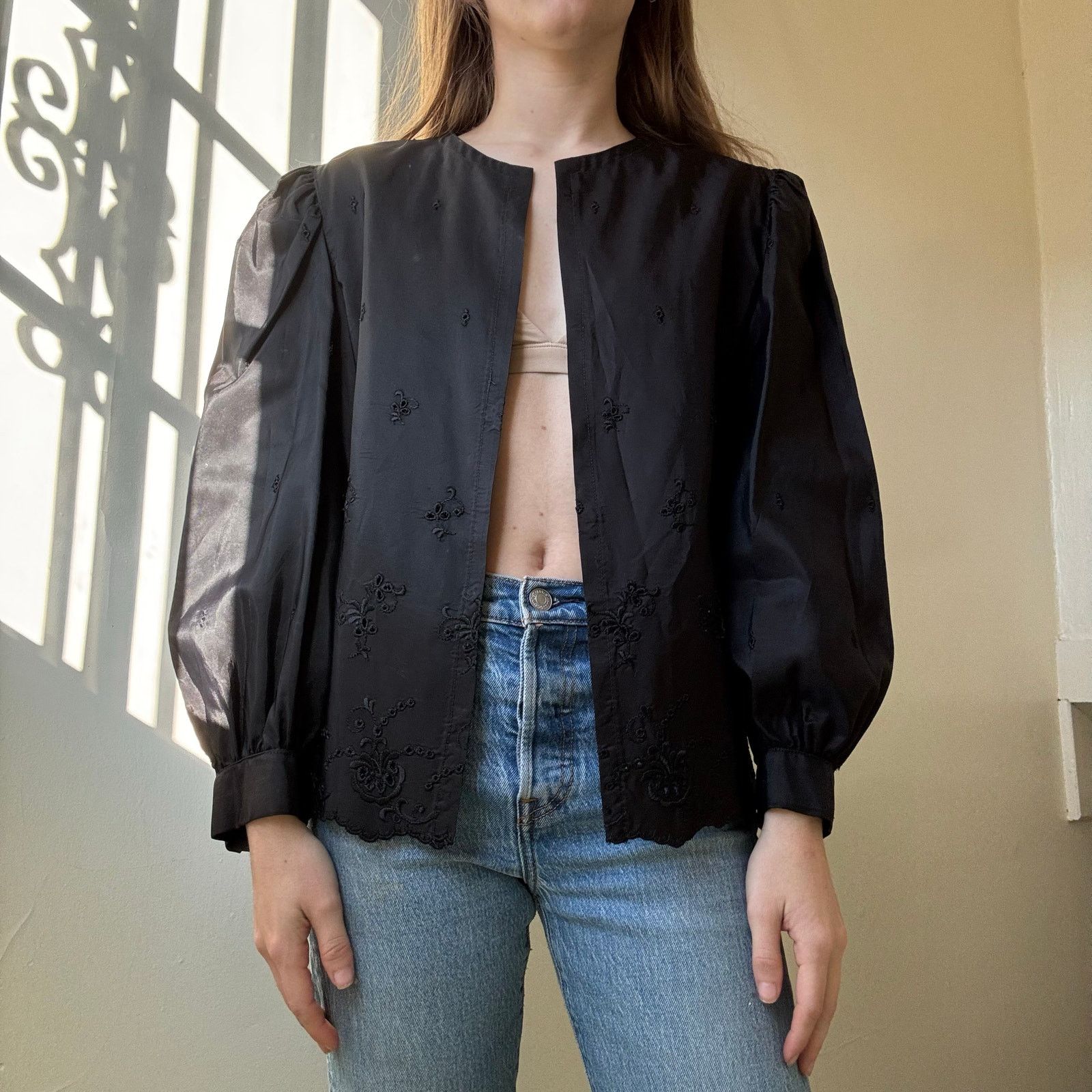 Vintage Vintage Neusteters 1980s Victorian Goth Open Jacket 8 Size M / US 6-8 / IT 42-44 - 2 Thumbnail