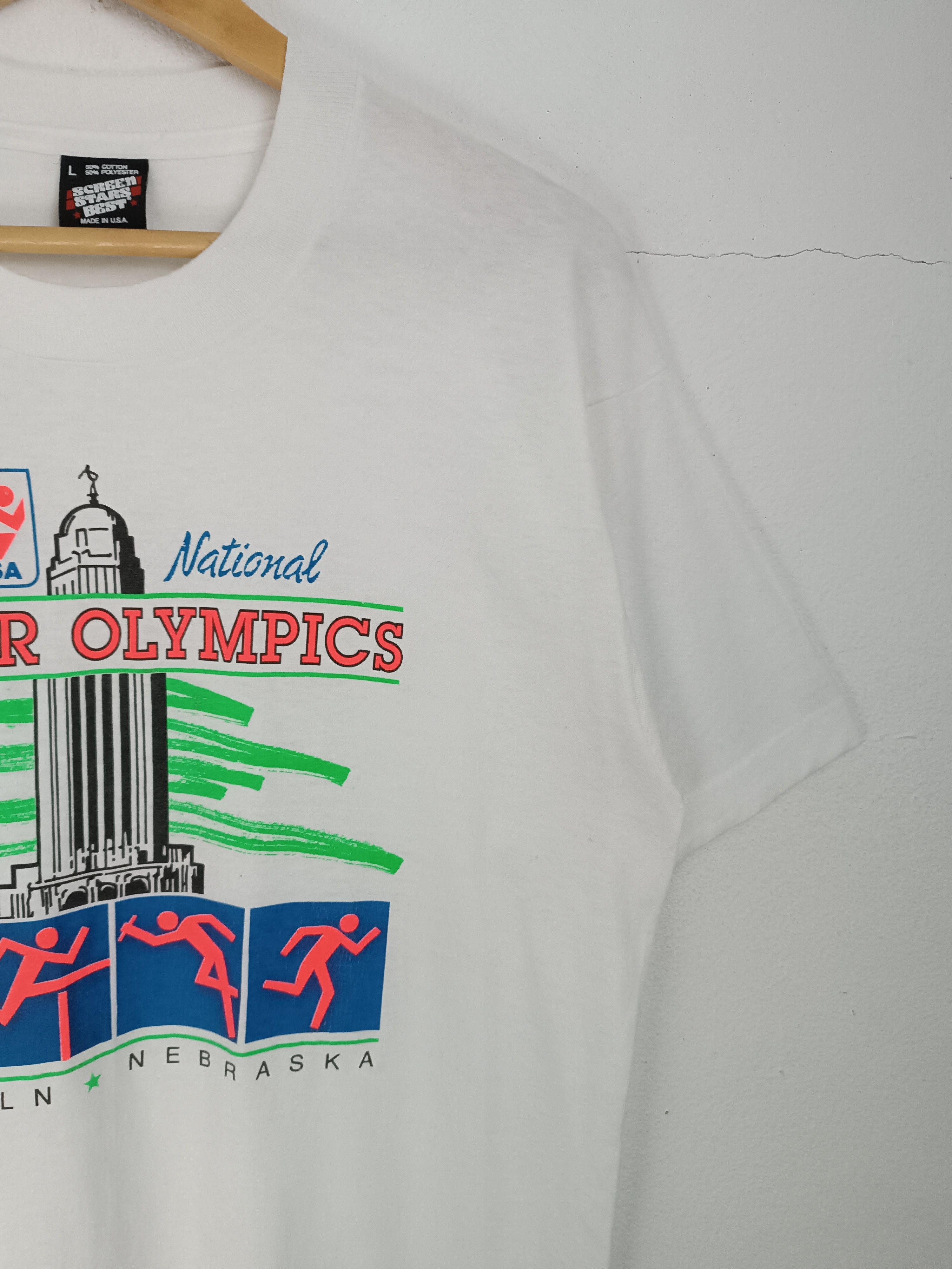 USA Olympics VINTAGE 90'S JUNIOR OLYMPICS USA NEBRASKA TEE VERY RARE Size US M / EU 48-50 / 2 - 6 Thumbnail