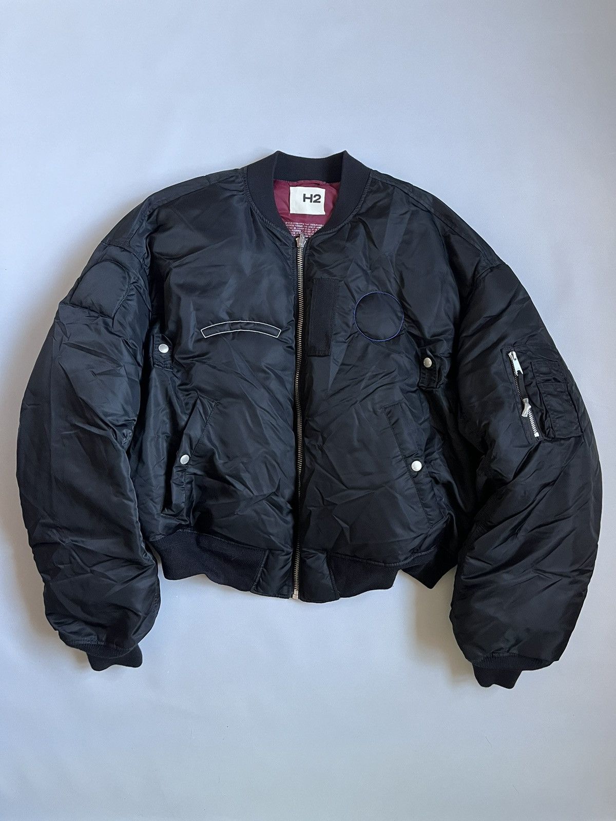 H&M × Heron Preston H2 Heron Preston Men Polyamide Reversible Bomber Jacket Size US L / EU 52-54 / 3 - 1 Thumbnail
