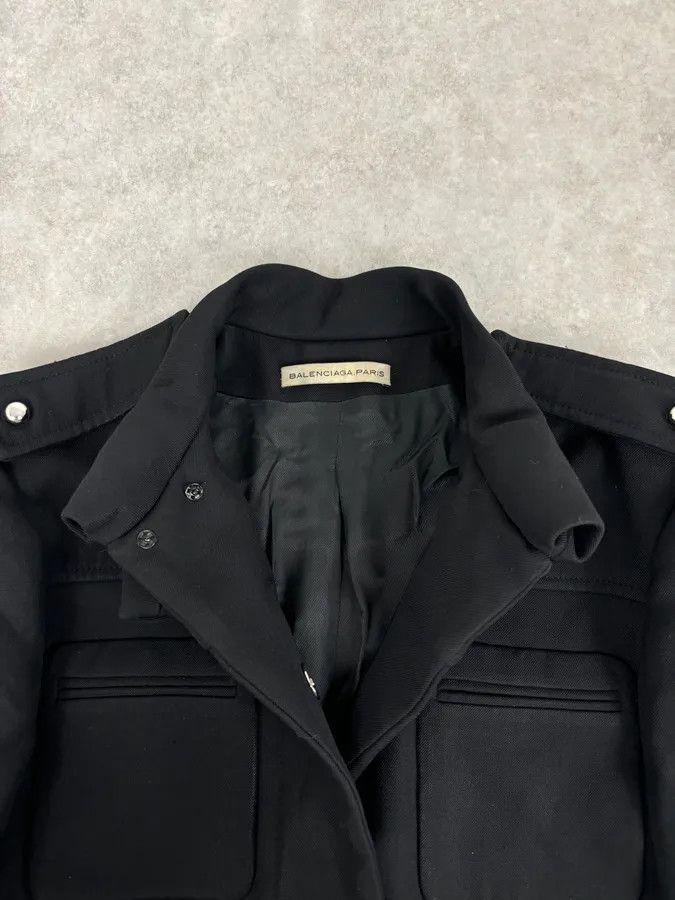 Balenciaga AW2005 Balenciaga Long Premium Wool Black Trench Coat Size US S / EU 44-46 / 1 - 8 Thumbnail