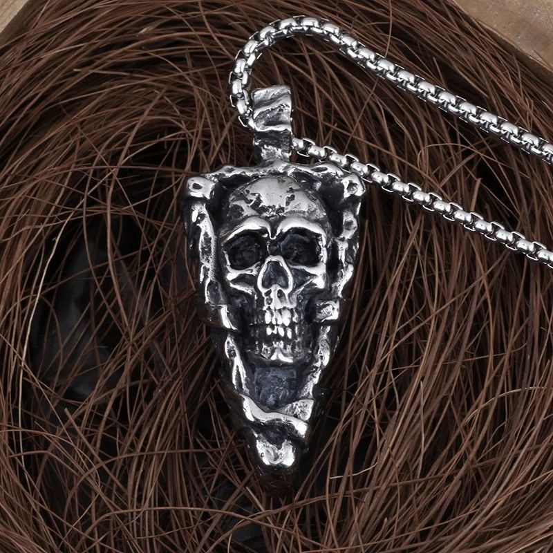 Japanese Brand × Jewelry Gothic skull Pendant Necklace With Chain Size ONE SIZE - 2 Thumbnail
