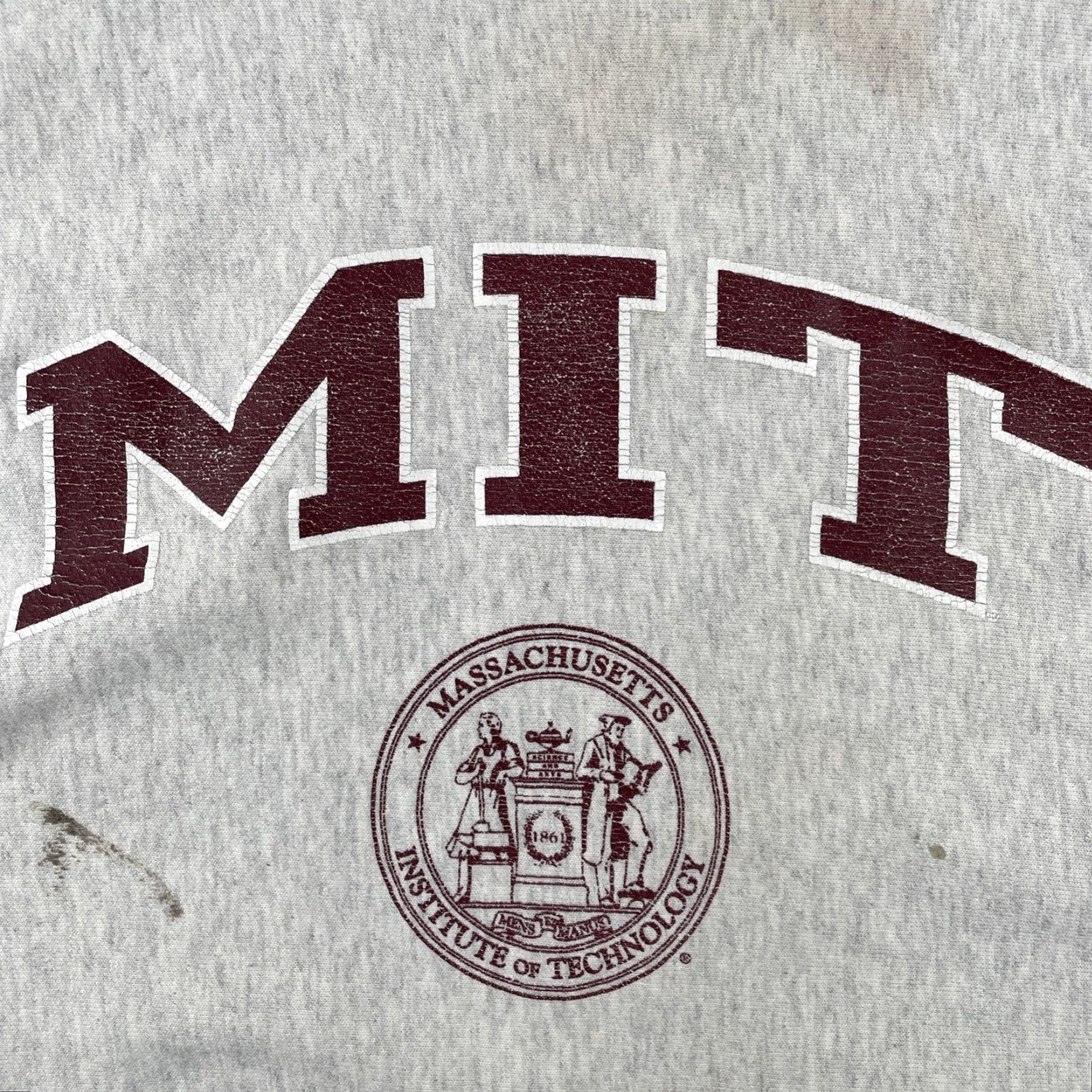 Champion VINTAGE Champion Whute Reverse Weave MIT University Hoodie Mens Large Size US L / EU 52-54 / 3 - 4 Thumbnail