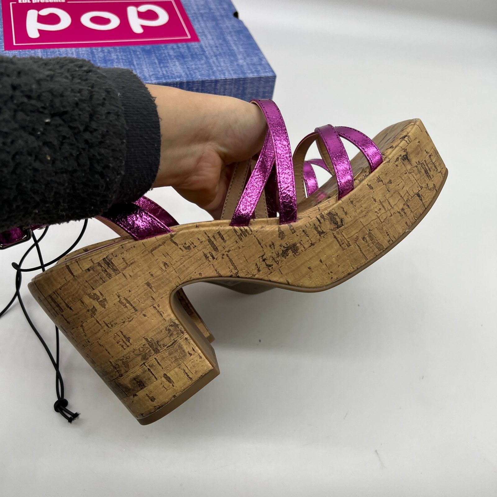 Other Pop Womens Kallie Heeled Sandals Pink Fuschia Multicolor Size US 10 / IT 40 - 10 Thumbnail