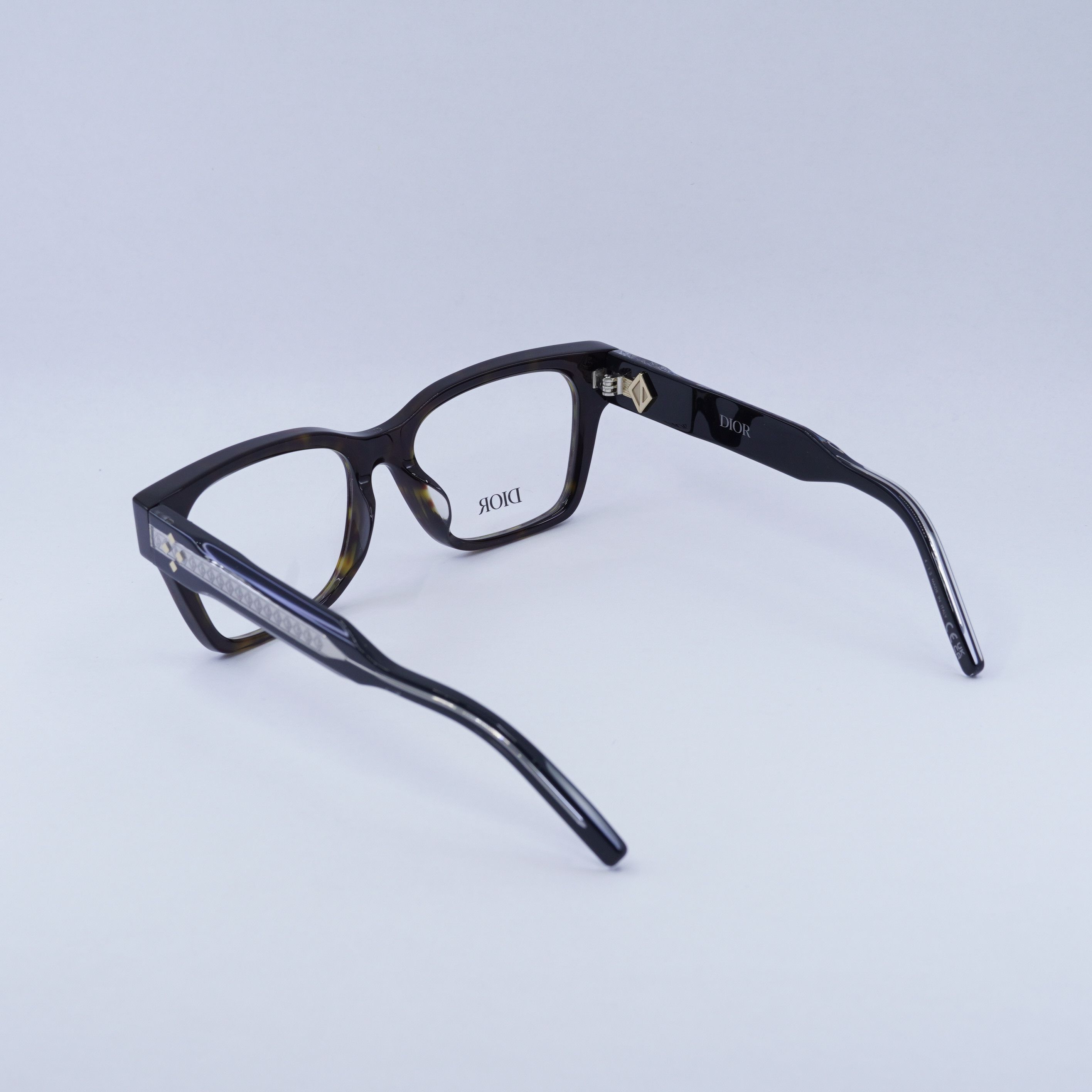 Dior Dior CD DIAMONDO S1F 2000 Eyeglasses Havana 55mm Square Size ONE SIZE - 6 Thumbnail