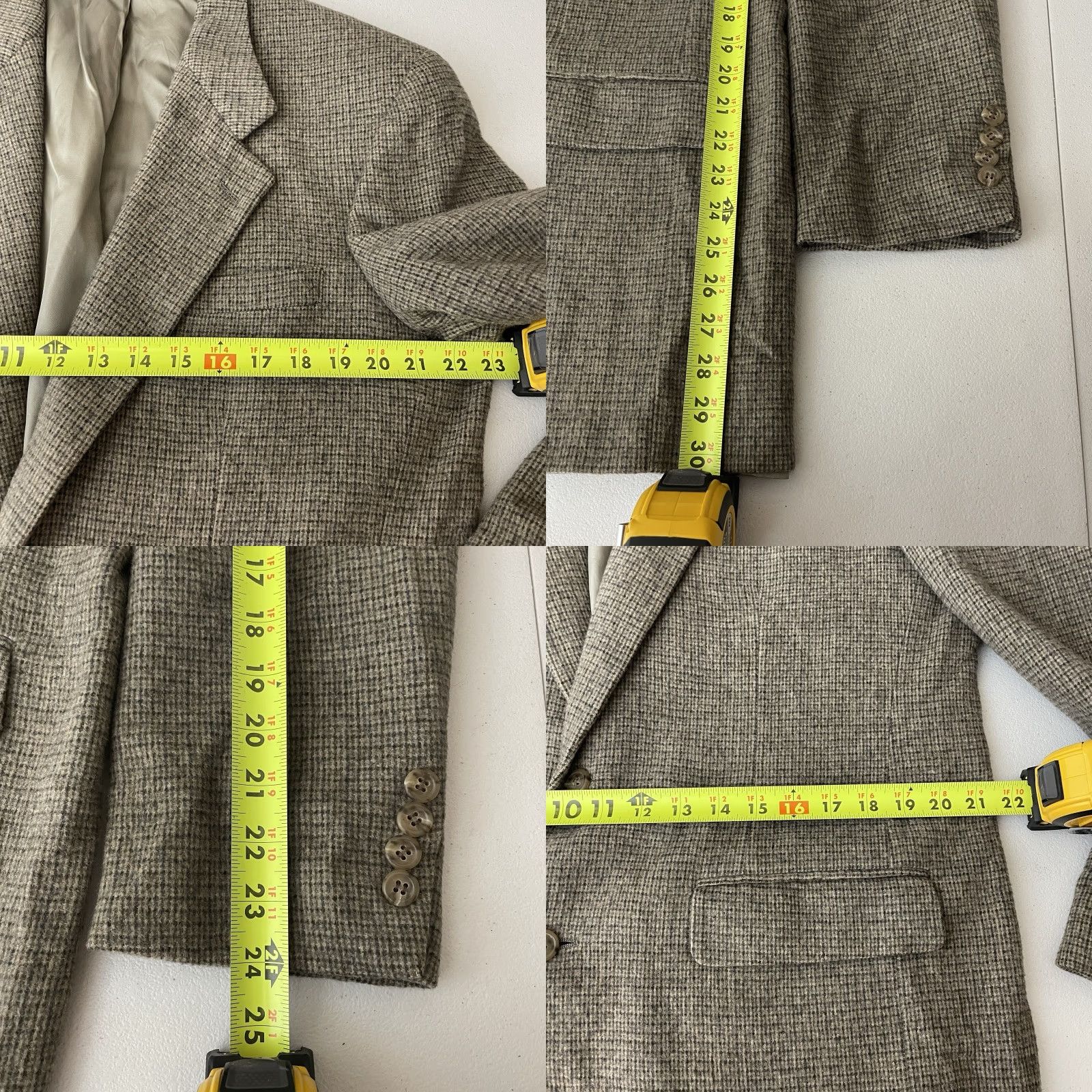 VINTAGE Bill Blass Sport Coat Mens 42R Green Multicolor 100% Camel Hair USA Made Blazer Jacket
