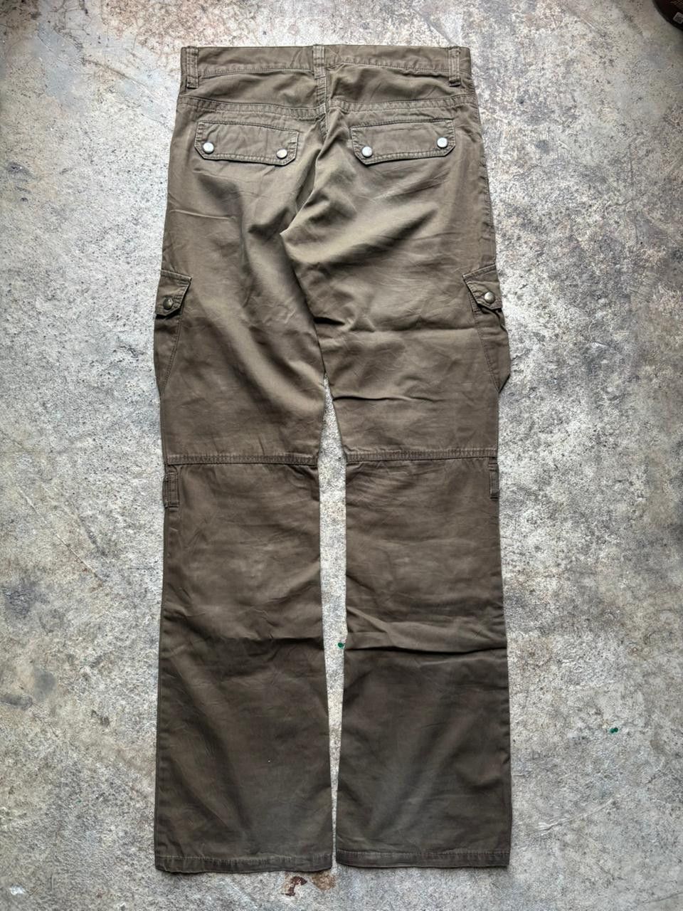 Tete Homme 2000s Tete Homme Flared Panelled Cargo Pants Size US 31 - 7 Thumbnail