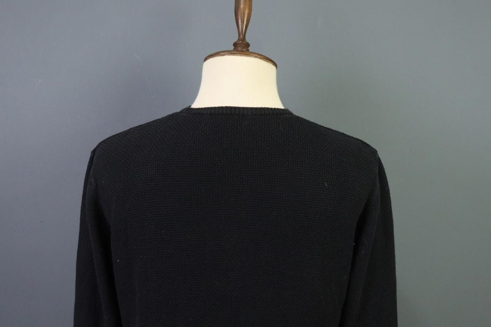 Lacoste Lacoste Black Knitted Crew Neck Relaxed Fit Pullover Sweater Size US M / EU 48-50 / 2 - 11 Thumbnail