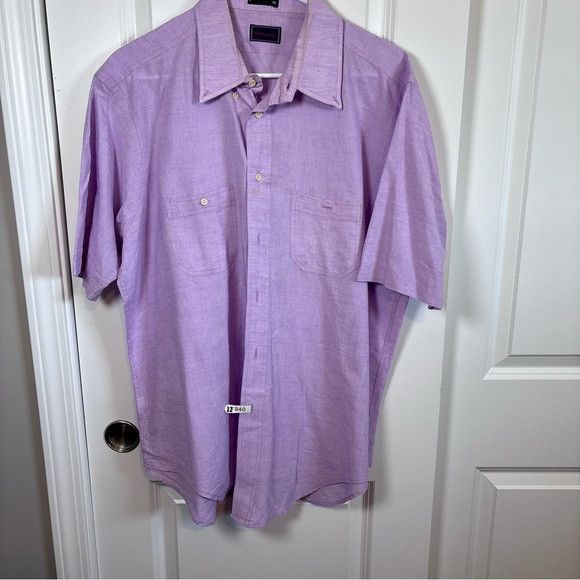 Hathaway Golf HATHAWAY Vintage Madras shirt short sleeve Lavander size XL Size US XL / EU 56 / 4 - 1 Thumbnail