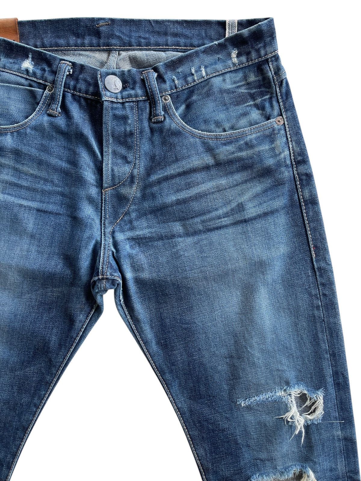 MATiAS Matias Pacheco Hand Tailored Distressed Selvedge Denim Size US 31 - 7 Thumbnail