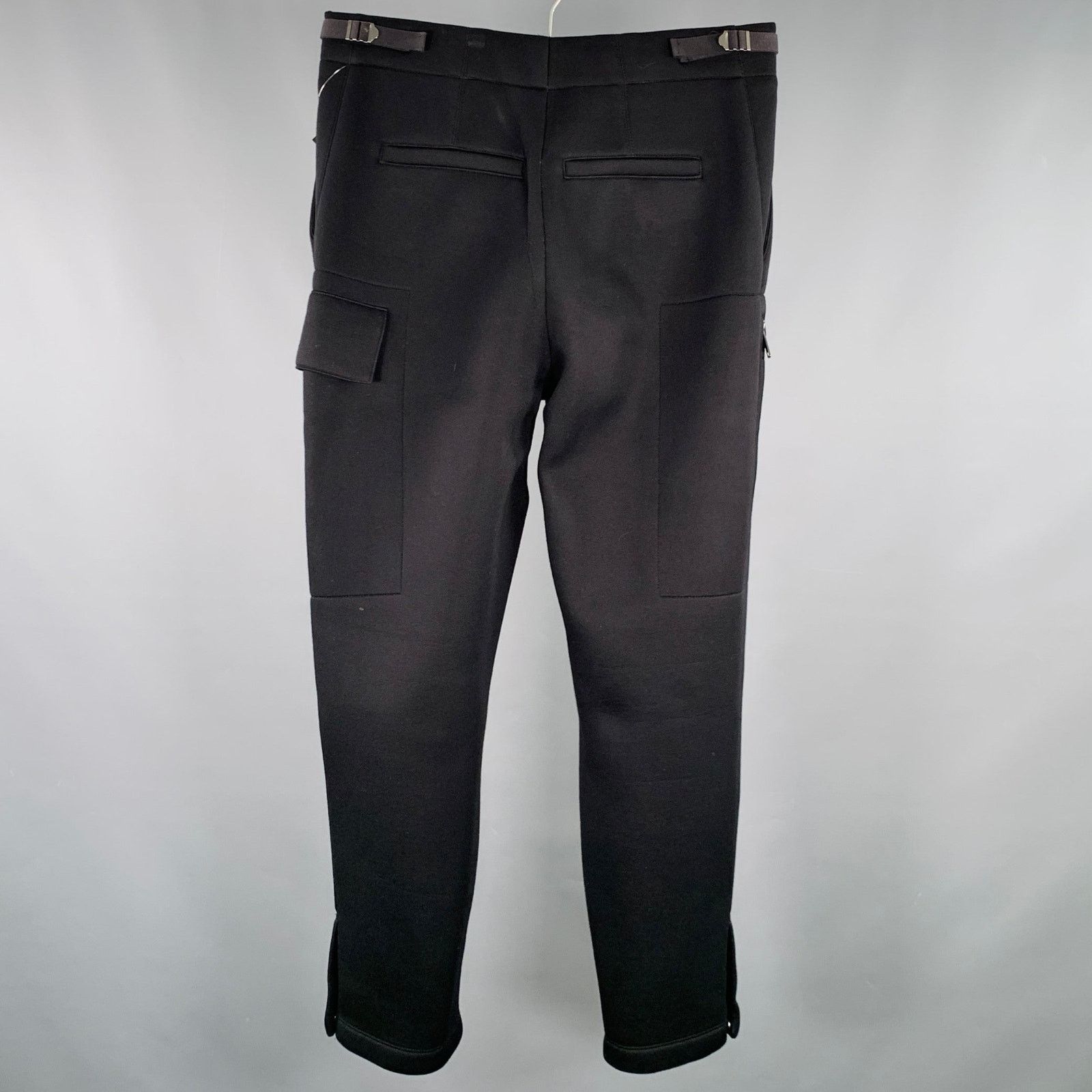 Helmut Lang HELMUT LANG Size 32 Black Modal Side Tabs Casual Pants Size US 32 / EU 48 - 3 Thumbnail