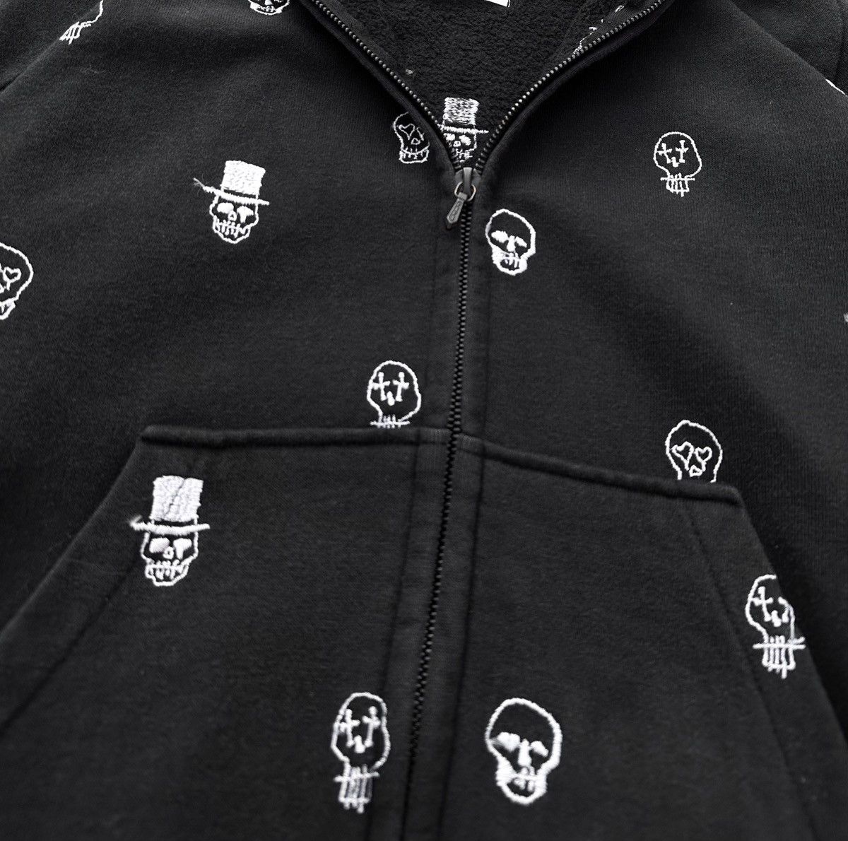 Needles × Number (N)ine Number(N)ine x Needles Skull Embroidered Zip Up Hoodie Size US S / EU 44-46 / 1 - 9 Thumbnail
