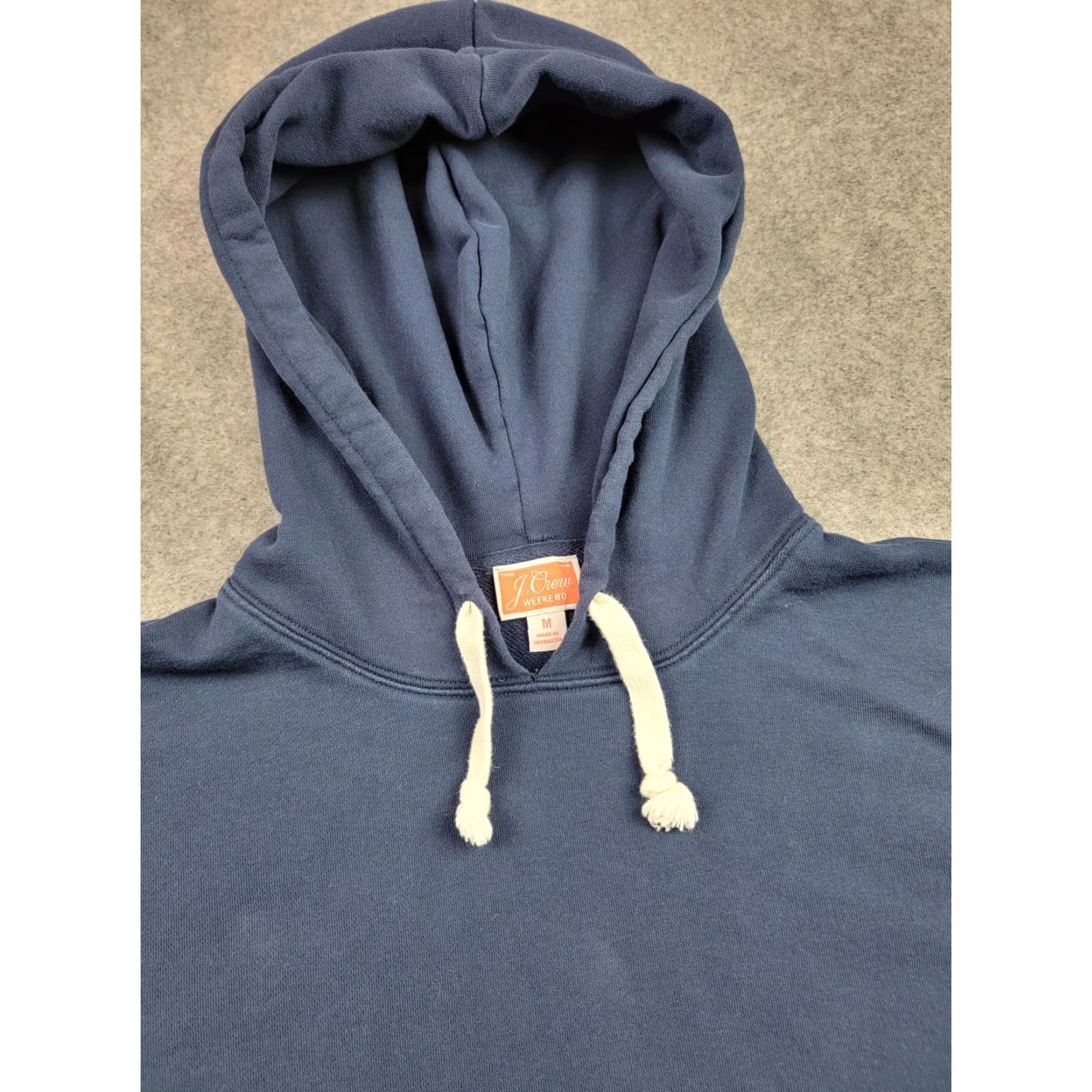 J.Crew J.CREW Hoodie Womens Medium Weekend Rainbow Stripe Pullover Pocket Cotton Blue Size M / US 6-8 / IT 42-44 - 3 Thumbnail