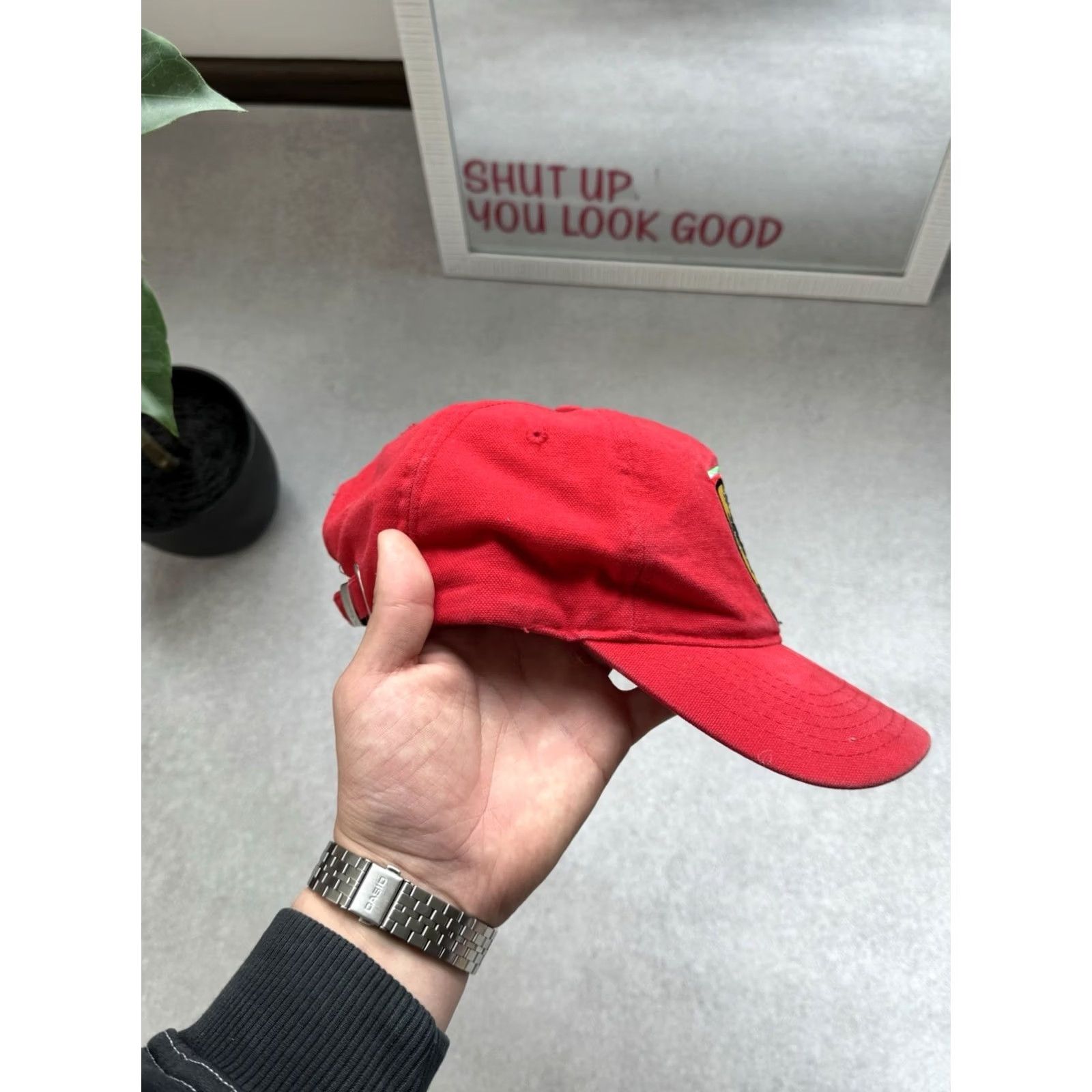 Ferrari VINTAGE Ferrari 90s Official Product Big Logo Racing Red Cap Men One Size Size ONE SIZE - 3 Thumbnail