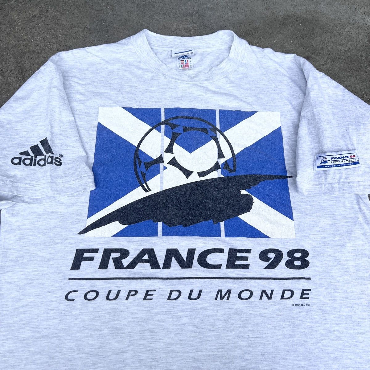 Adidas Vintage 90s Scotland football world cup FRANCE 1998 Tee XL Size US XL / EU 56 / 4 - 1 Thumbnail