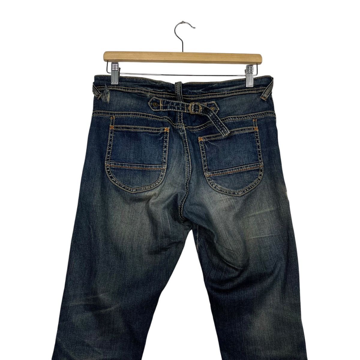 14th Addiction Vintage Daily Topics Distressed Buckle Denim Jeans Size 31" - 9 Thumbnail
