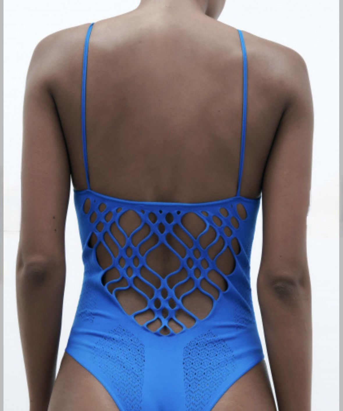 Zara Zara women’s electric royal blue mesh high neck bodysuit Size M / US 6-8 / IT 42-44 - 1 Thumbnail