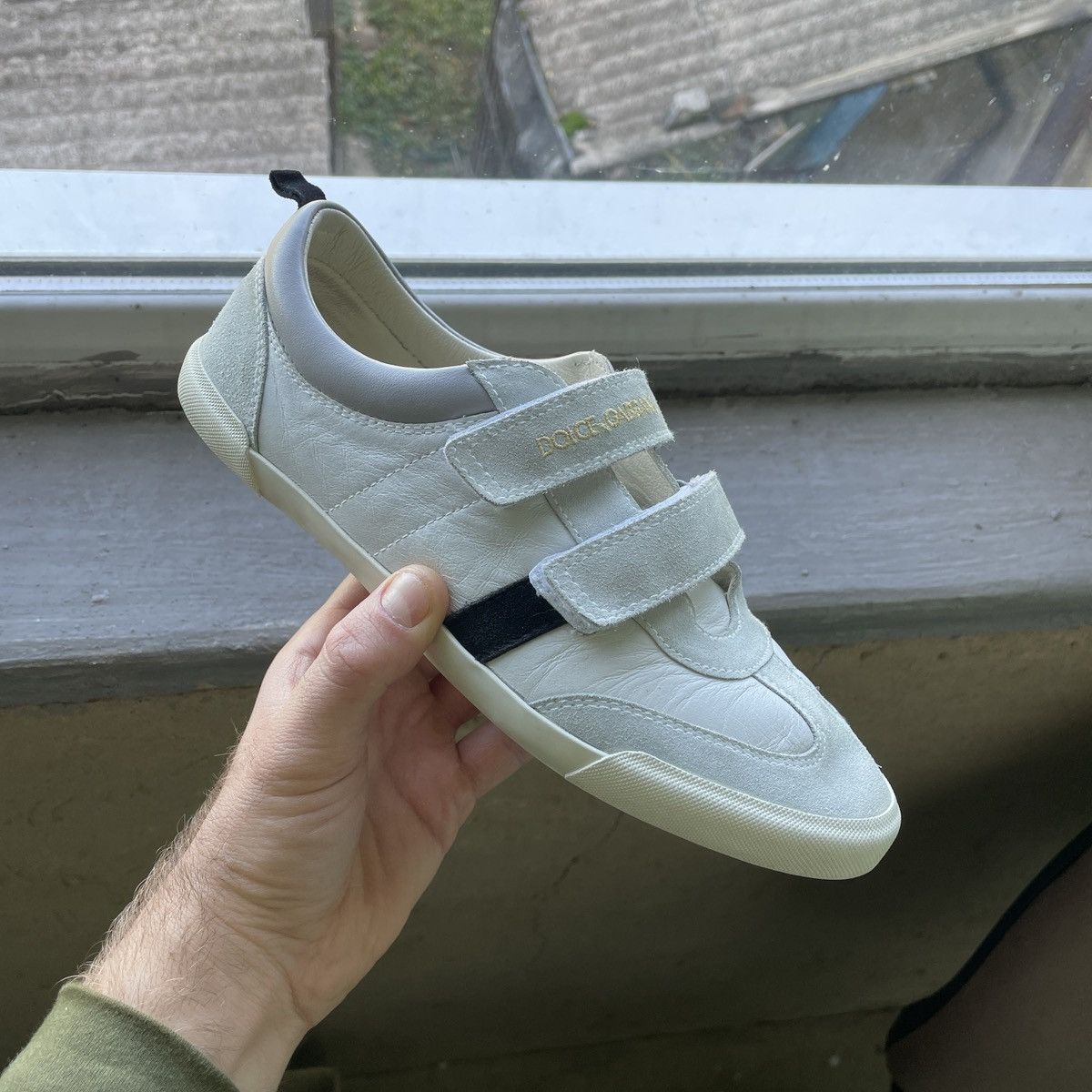 Dolce & Gabbana Dolce & Gabbana Women’s White grey Leather Sneakers Size US 6 / IT 36 - 3 Thumbnail