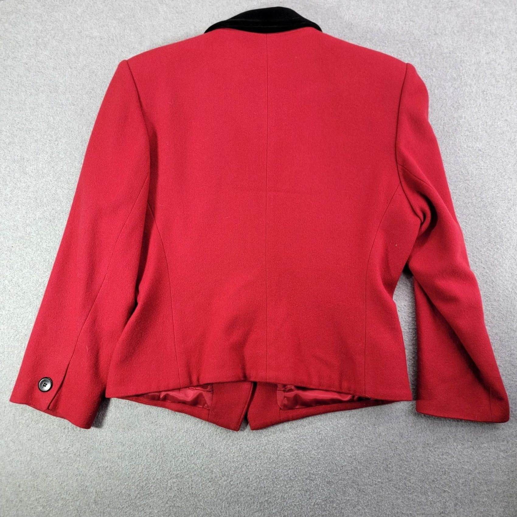 Orvis Orvis Blazer Womens 8 Red Wool Velvet Collar Button Front Lined Tailored USA Size M / US 6-8 / IT 42-44 - 5 Thumbnail