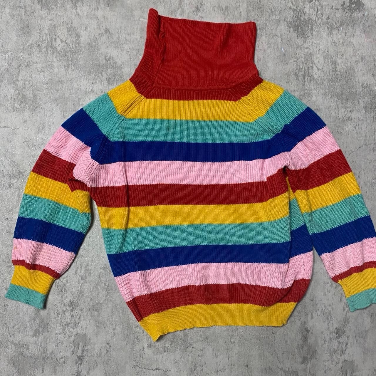 Other Multi-coloured striped turtleneck sweater #kidcore #fairy Size S / US 4 / IT 40 - 4 Thumbnail