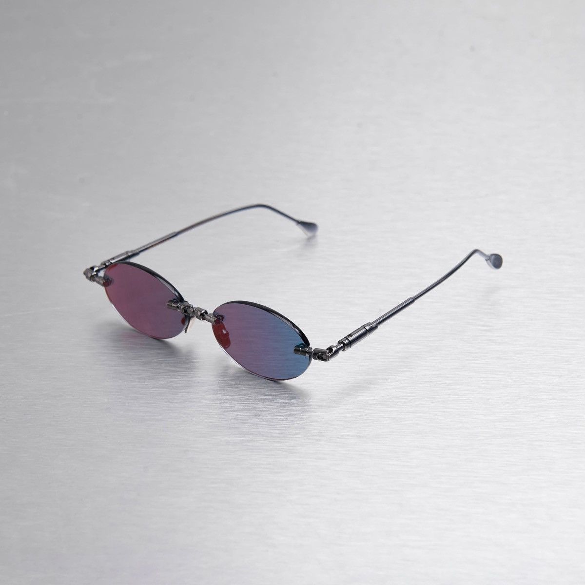 Kuboraum KUBORAUM H62 GM GUN METAL FLASH VIOLET BLUE SUNGLASSES Size ONE SIZE - 1 Thumbnail