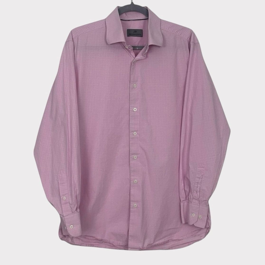Other JB Workshop Mens Pink Grid Check Long Sleeve Button Down Size US L / EU 52-54 / 3 - 1 Thumbnail