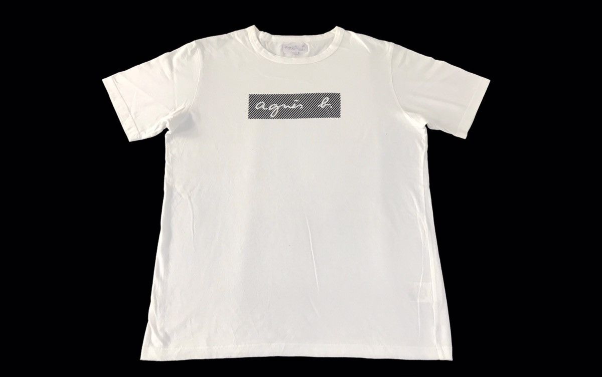 agnes b. Hype Vintage Agnes B Homme Paris Box Logo Printed Tee Size US M / EU 48-50 / 2 - 1 Thumbnail