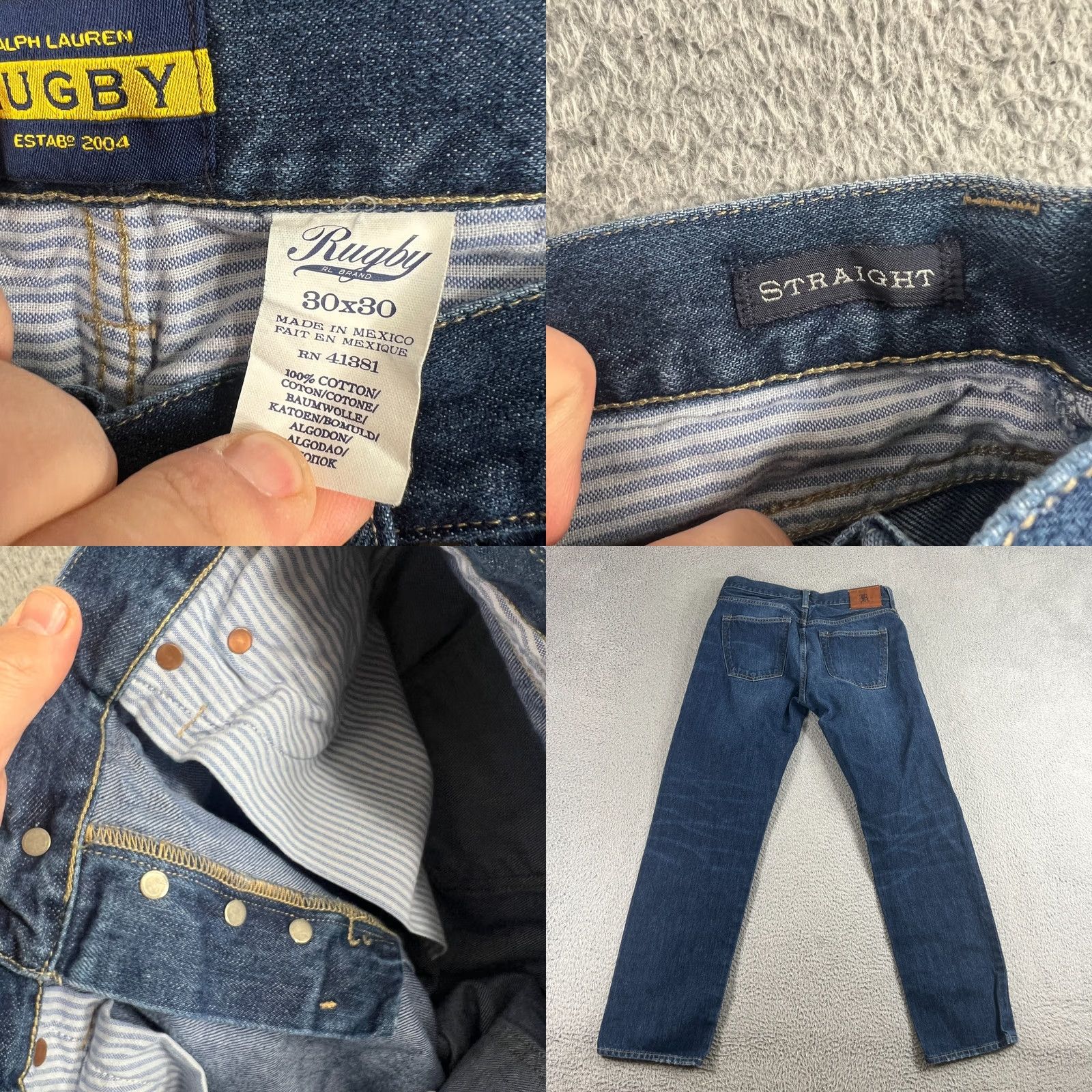 Ralph Lauren Ralph Lauren Rugby Jeans Men Blue 30" Dark Wash Straight Denim Size US 30 / EU 46 - 8 Thumbnail