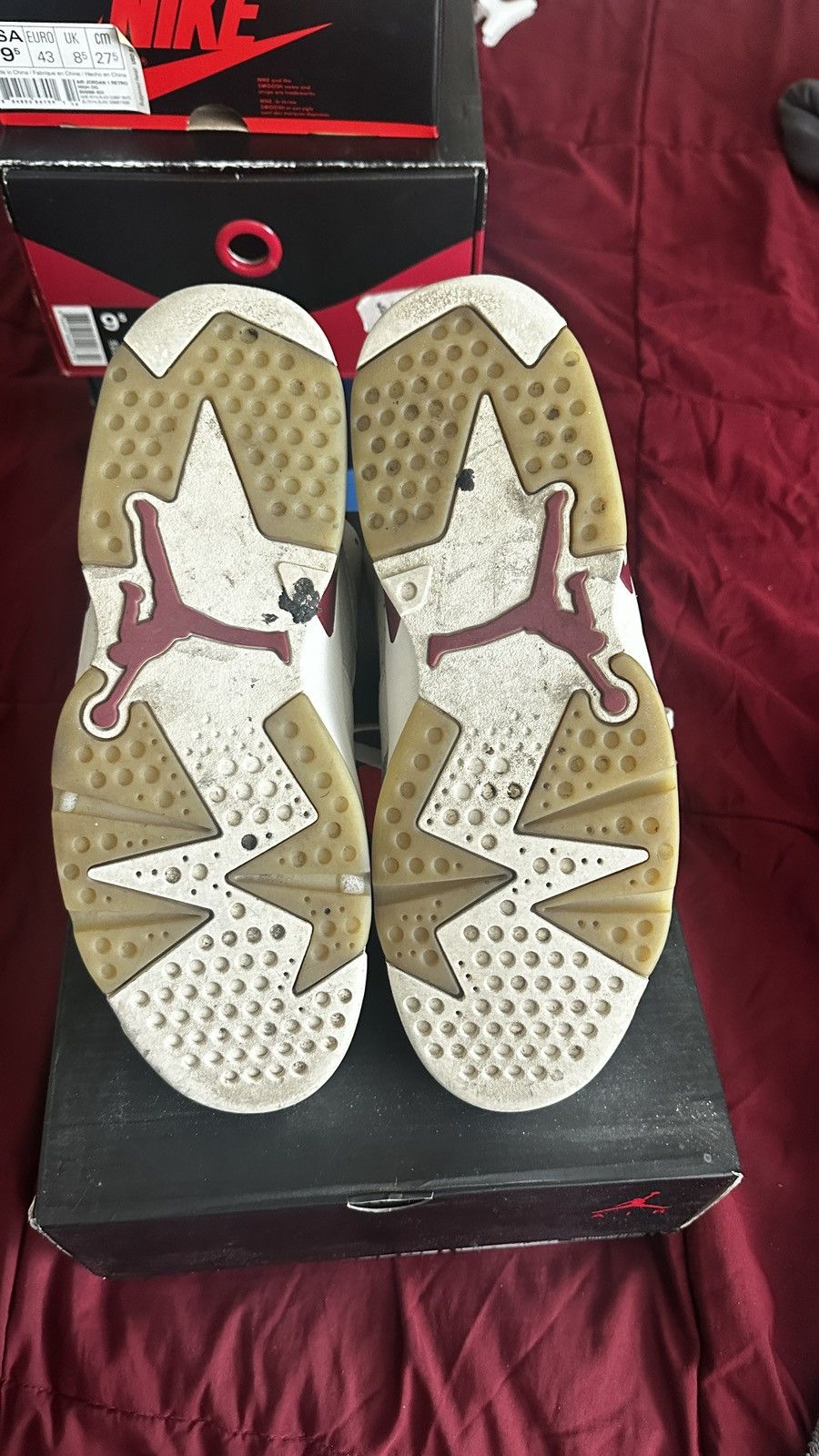 Jordan Brand Jordan 6 Maroon Size US 9.5 / EU 42-43 - 2 Thumbnail