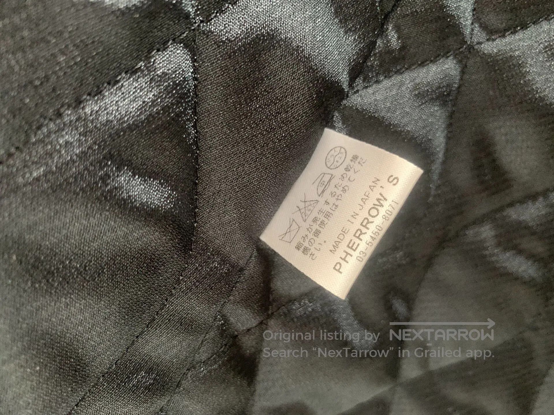 Pherrow's gray cotton jacket with leather accents. Size US L / EU 52-54 / 3 - 9 Thumbnail