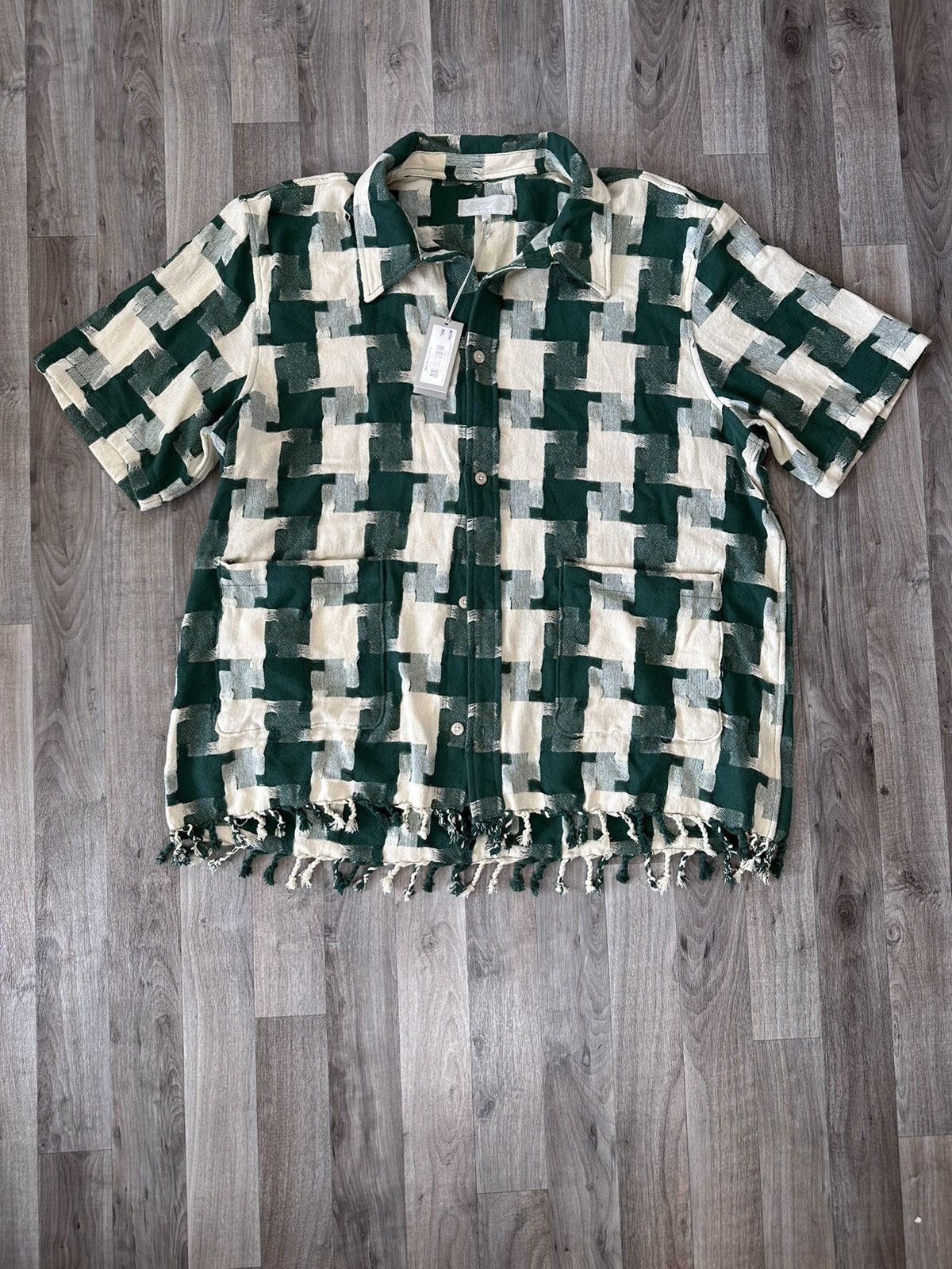 Kith Kith Jumbo Houndstooth Boxy Collared Overshirt | Grailed