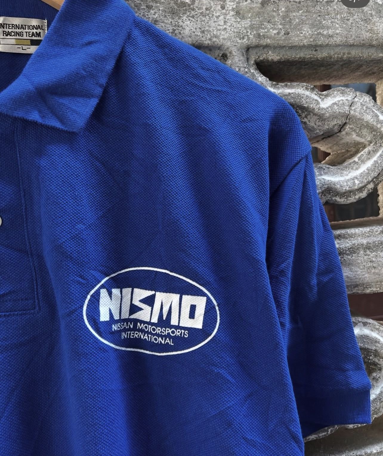 Nissan Vintage Nissan Nizmo Big Logo Blue Shirt Size US L / EU 52-54 / 3 - 6 Thumbnail