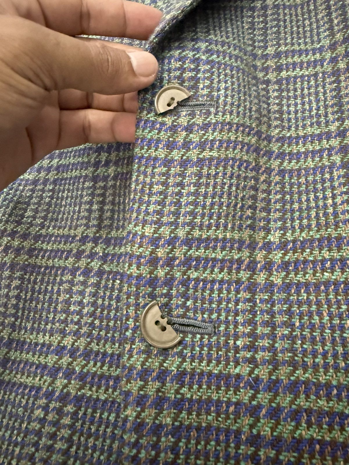 Carven 🔥 Vtg Exclusive Carven Paris Wool Tweed Houndstooth Blazer Size US S / EU 44-46 / 1 - 4 Thumbnail