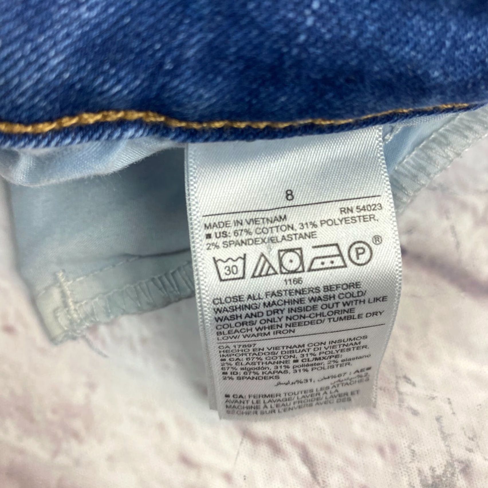 Old Navy Old Navy Womens Pop Icon Skinny Jeans 8 Blue Distressed Stretch Jeans Womens Size 8 Medium Blue 90s? Size 30" / US 8 / IT 44 - 7 Thumbnail