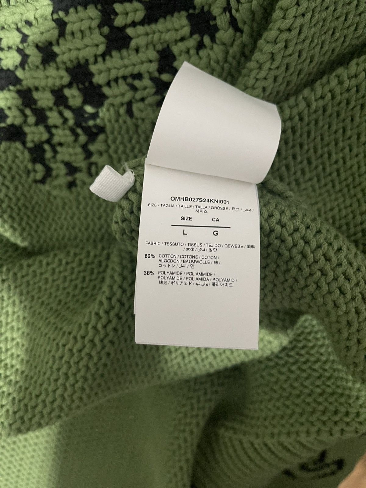 Off-White Off-White V-neck intarsia-knit cardigan Size US XL / EU 56 / 4 - 12 Thumbnail