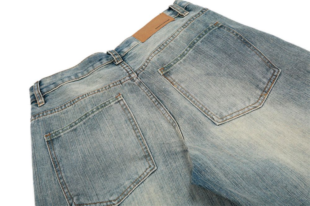 Vintage Street punk distressed wide-leg straight ripped washed jeans Size US 32 / EU 48 - 6 Thumbnail
