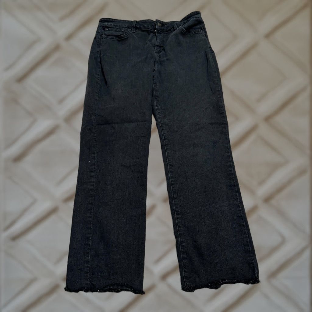 NYDJ NYDJ Jeans Womens Ankle Crop Denim Black Dark Wash High Rise Stretch 30x27 Size 30" / US 8 / IT 44 - 1 Thumbnail
