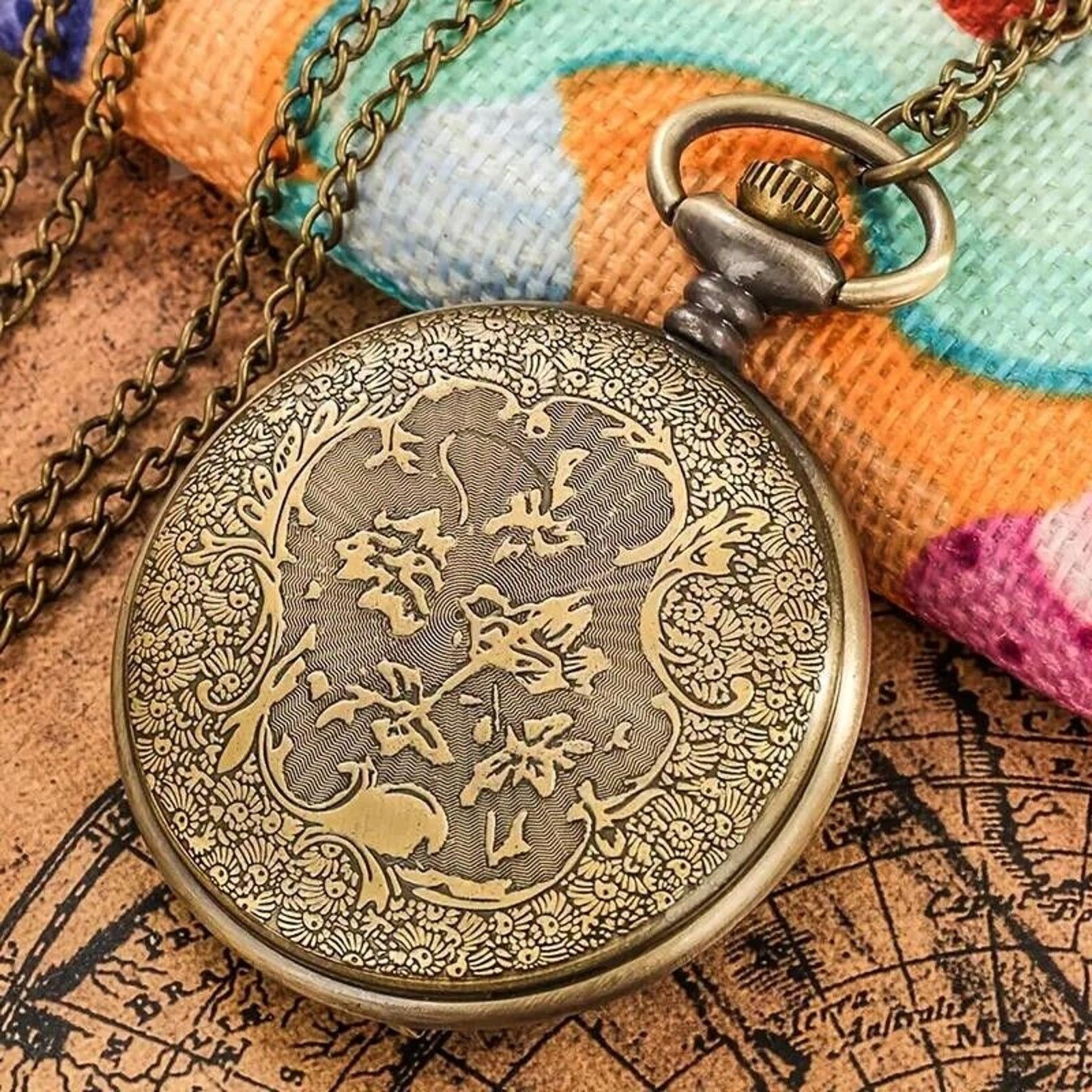 Other Bronze Pocket Watch • Enameled United States Eagle & Flag Size ONE SIZE - 5 Thumbnail