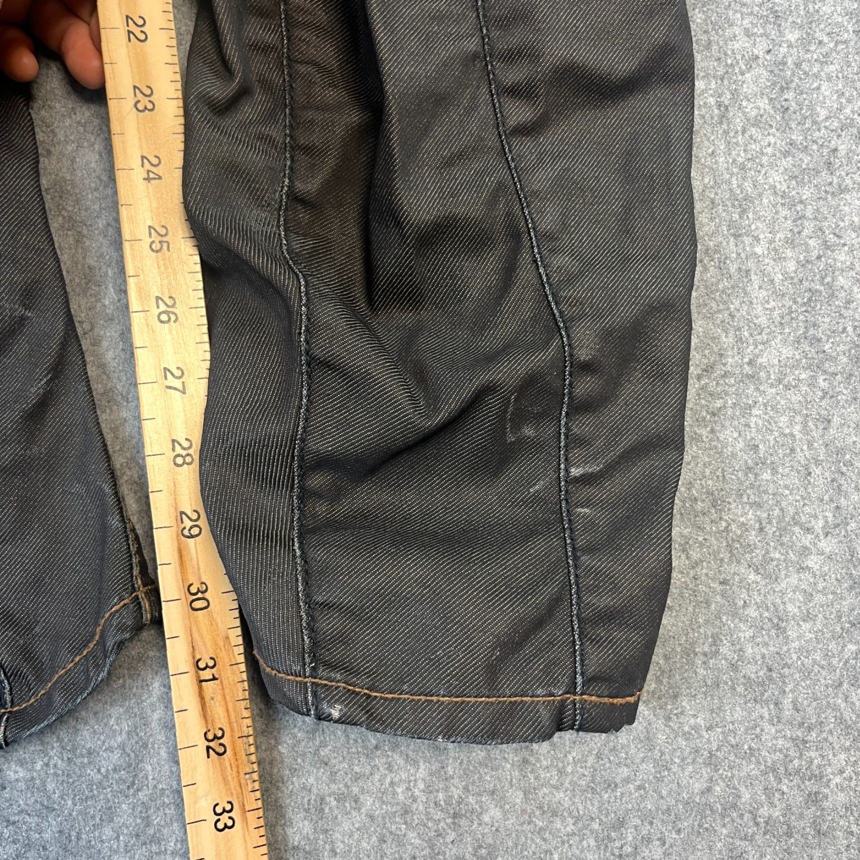 Vintage Vintage Mens Jeans Twisted Arc Fit 30 32 Dark Grey Cinch Buckle Back Y2K Panel Jeans Mens Regular 30 Dark Grey Cotton Denim 5-Pocket Size US 30 / EU 46 - 5 Thumbnail